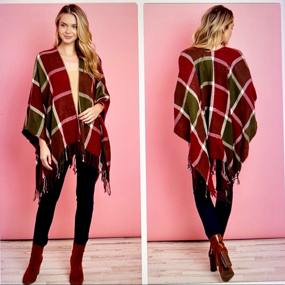 Checkered Poncho